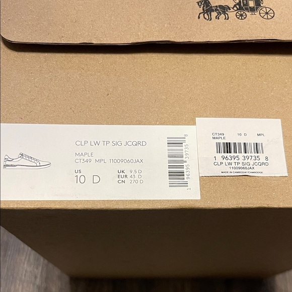 Men’s Coach Signature Logo Jacquard Sneakers Size 10 - Picture 6 of 6